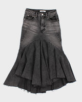 Vintage 90s Black Denim Skirt - XS