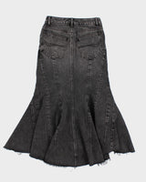 Vintage 90s Black Denim Skirt - XS
