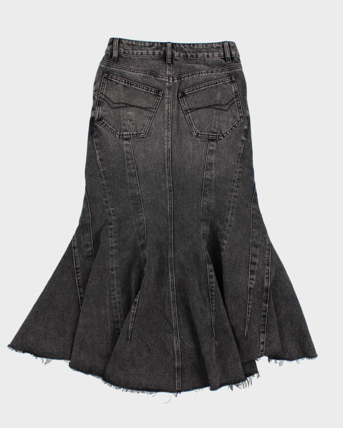 Vintage 90s Black Denim Skirt - XS