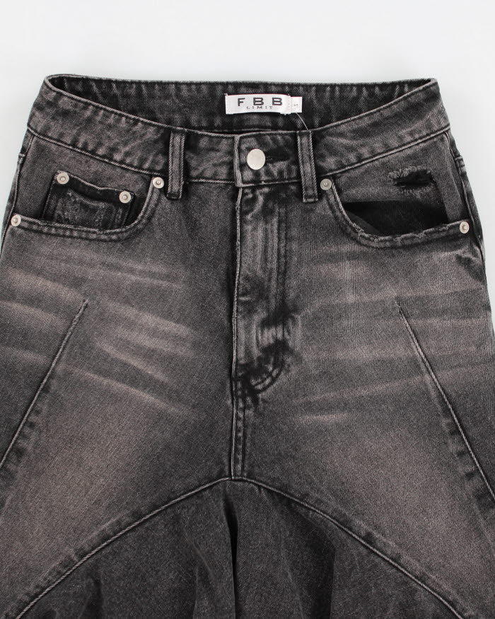 Vintage 90s Black Denim Skirt - XS