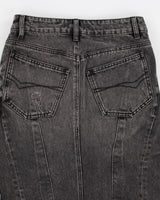 Vintage 90s Black Denim Skirt - XS