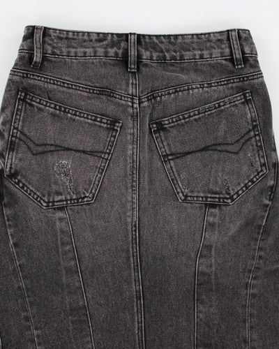Vintage 90s Black Denim Skirt - XS