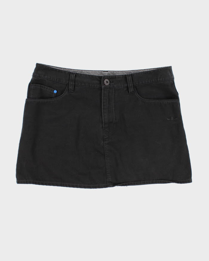 Adidas Black Denim Mini Skirt - S