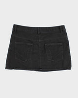 Adidas Black Denim Mini Skirt - S