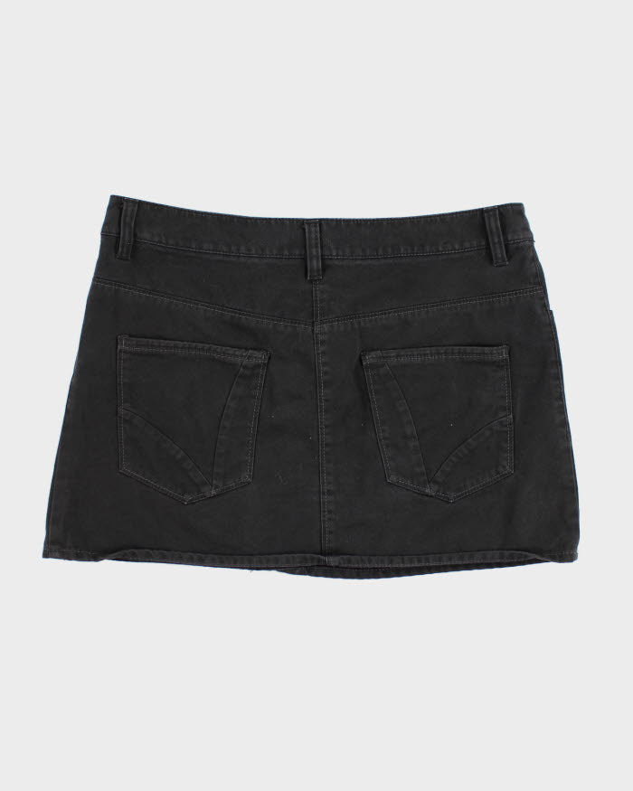 Adidas Black Denim Mini Skirt - S