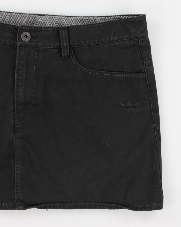 Adidas Black Denim Mini Skirt - S