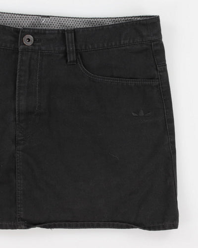 Adidas Black Denim Mini Skirt - S