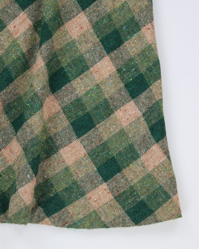 Wool Blend Check Skirt - S