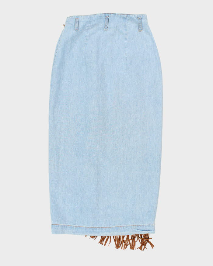 Vintage 90s Pashu Denim Wrap  Skirt - S