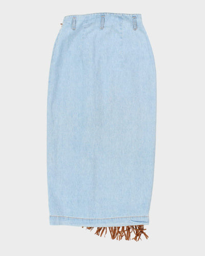 Vintage 90s Pashu Denim Wrap  Skirt - S