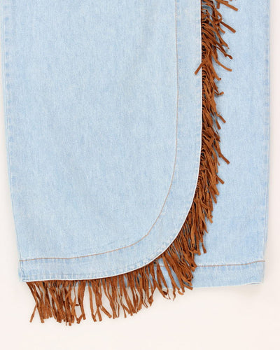 Vintage 90s Pashu Denim Wrap  Skirt - S