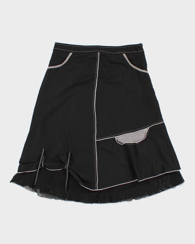 Vintage Y2k 00s Black Layered Skirt - S