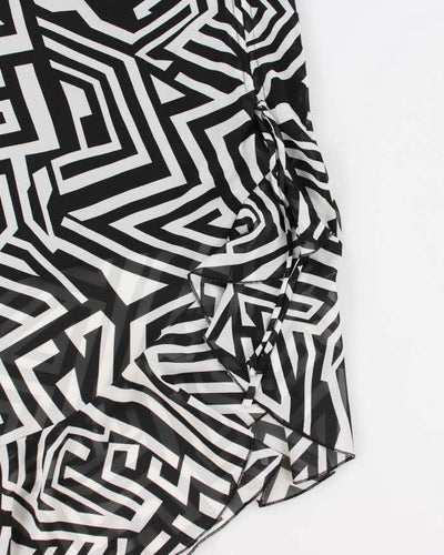 Vintage Y2k 00s Ruffle Pattern Ruched Detail Skirt - S