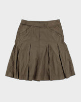 Deadstock Mexx Khaki Pleated Skirt - M