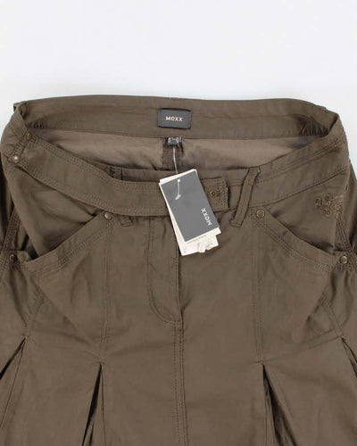 Deadstock Mexx Khaki Pleated Skirt - M