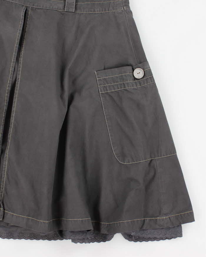 Y2k 00s Oxmo Grey Cargo Style Skirt - M