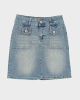 Vintage Y2k 00s RVT Jeans Bedazzled Denim Skirt - S