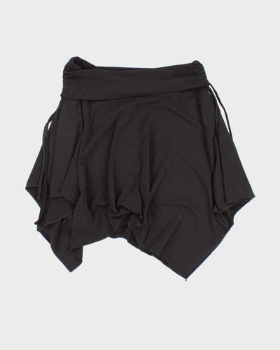 Y2k 00s XOXO Black Asymmetric Hem Skirt - M