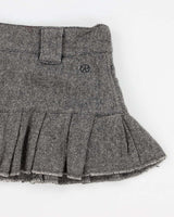 Y2k 00s Grey Pleated Mini Skirt - S