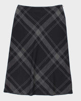 90s Jones New York Wool Plaid Skirt - W32