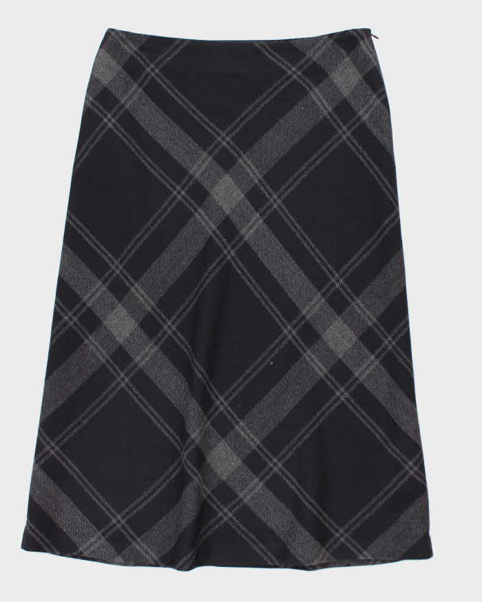 90s Jones New York Wool Plaid Skirt - W32