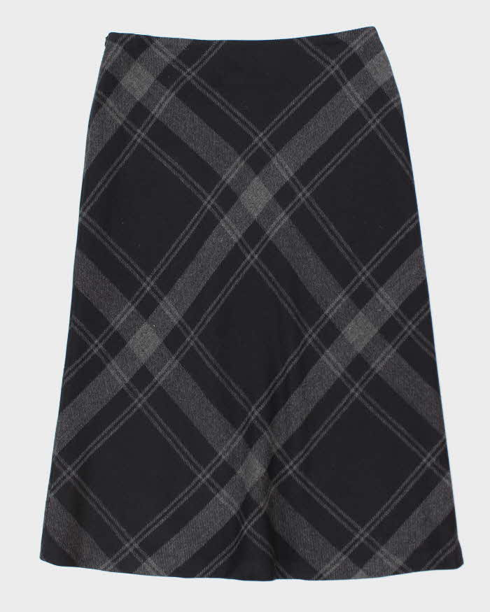 90s Jones New York Wool Plaid Skirt - W32