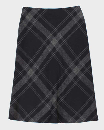 90s Jones New York Wool Plaid Skirt - W32