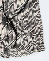 Y2k 00s Pattern Black &amp; White Mesh Skirt - S