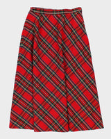 Vintage Talbots Wool Red Check Skirt - W30
