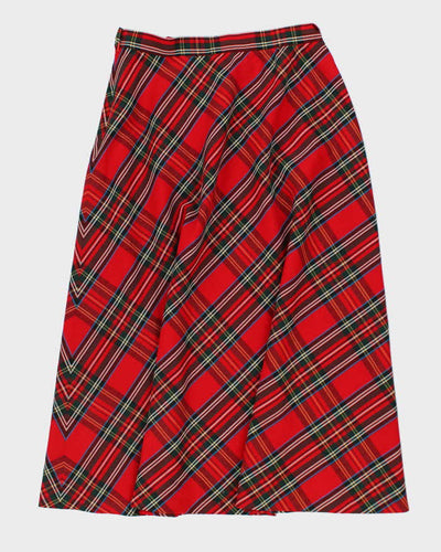 Vintage Talbots Wool Red Check Skirt - W30