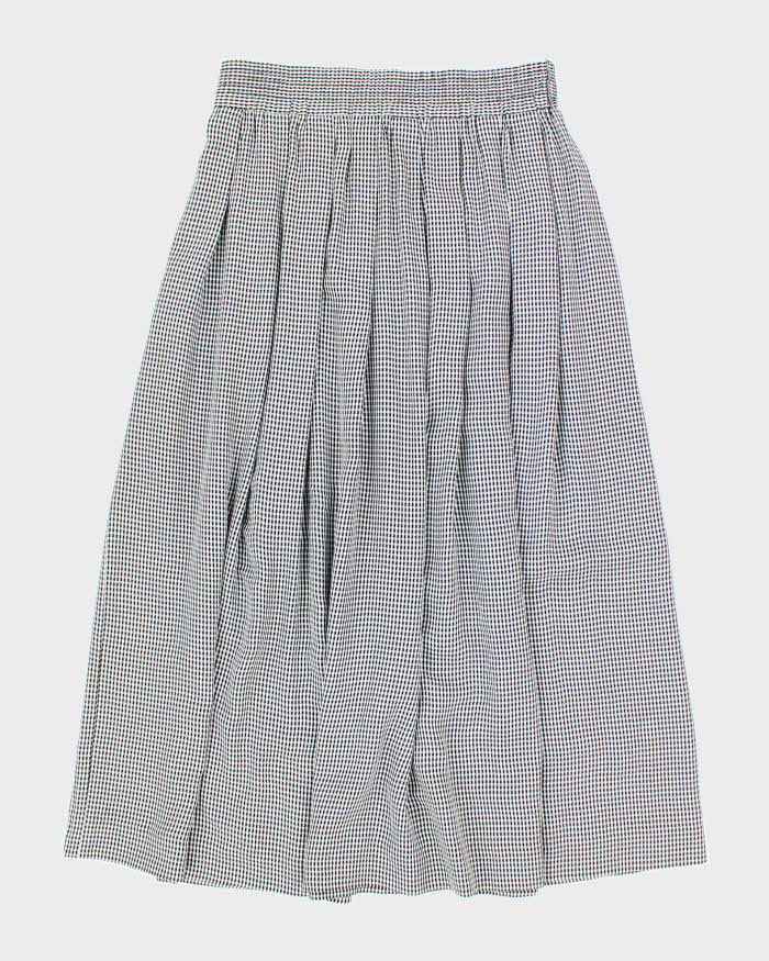 Vintage 90s Black &amp; White Checked Gingham Skirt - M
