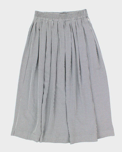 Vintage 90s Black & White Checked Gingham Skirt - M