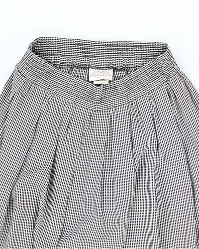 Vintage 90s Black & White Checked Gingham Skirt - M