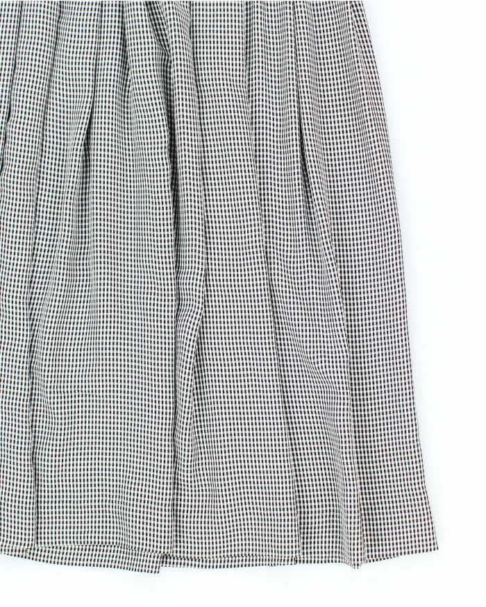 Vintage 90s Black &amp; White Checked Gingham Skirt - M