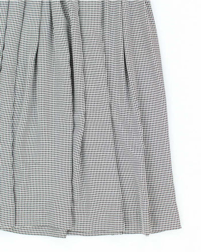 Vintage 90s Black & White Checked Gingham Skirt - M