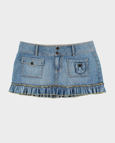 Y2k 00s Guess Pleated Denim Cargo Pocket - M