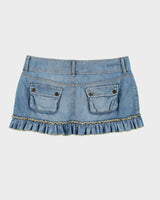 Y2k 00s Guess Pleated Denim Cargo Pocket - M