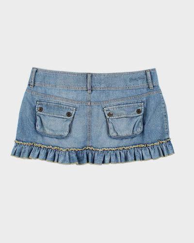 Y2k 00s Guess Pleated Denim Cargo Pocket - M