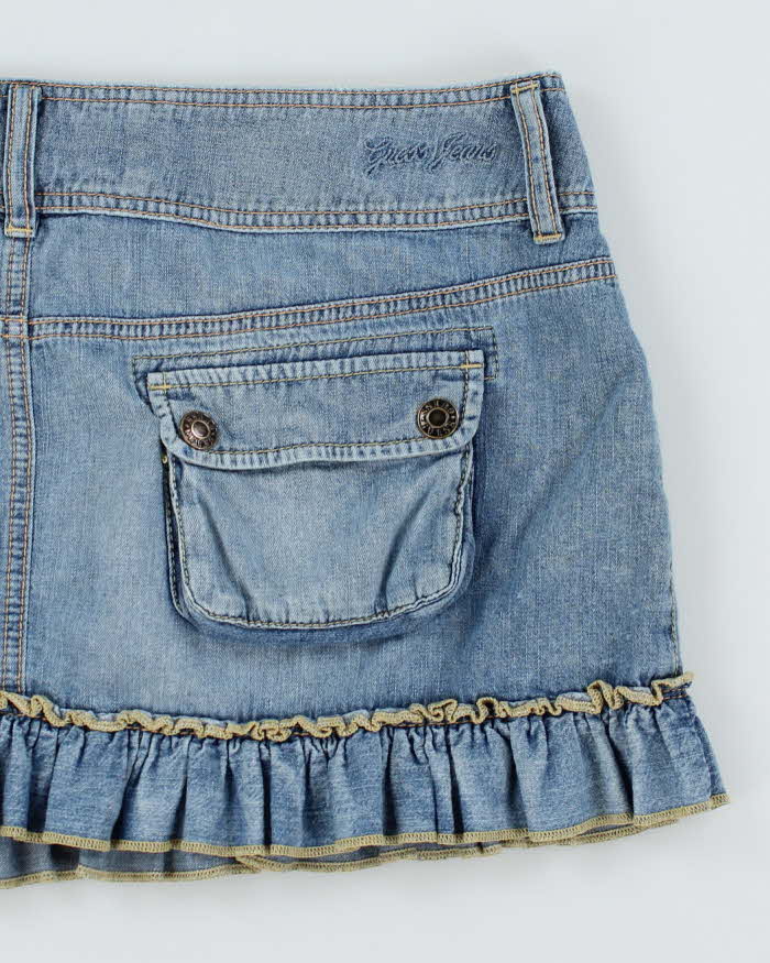 Y2k 00s Guess Pleated Denim Cargo Pocket - M