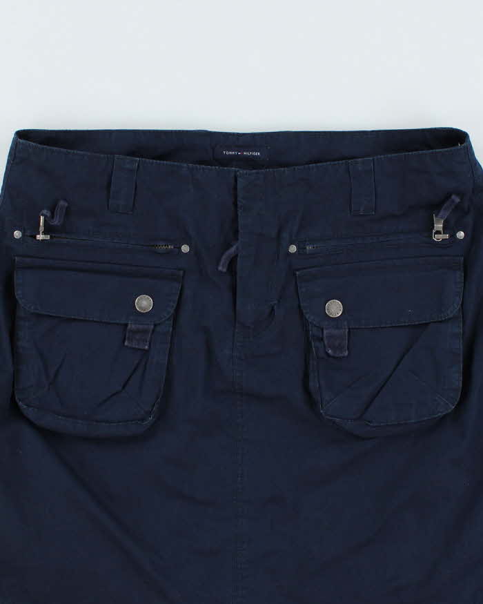 Y2k 00s Tommy Hilfiger Navy Cargo Skirt - S