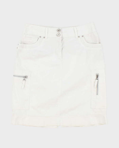 Y2k 00s White Eyelet Cargo Skirt - S