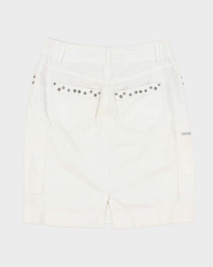 Y2k 00s White Eyelet Cargo Skirt - S