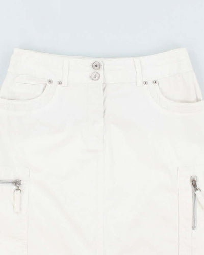 Y2k 00s White Eyelet Cargo Skirt - S