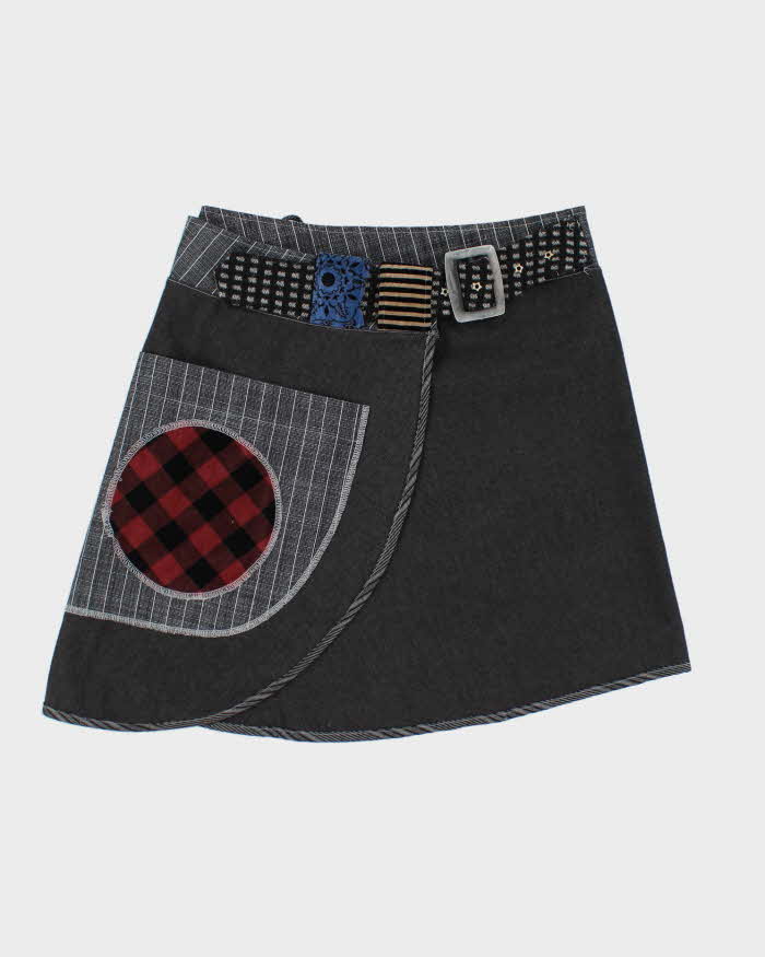 Vintage Y2k 00s Talia Designs Patchwork Wrap Skirt - M