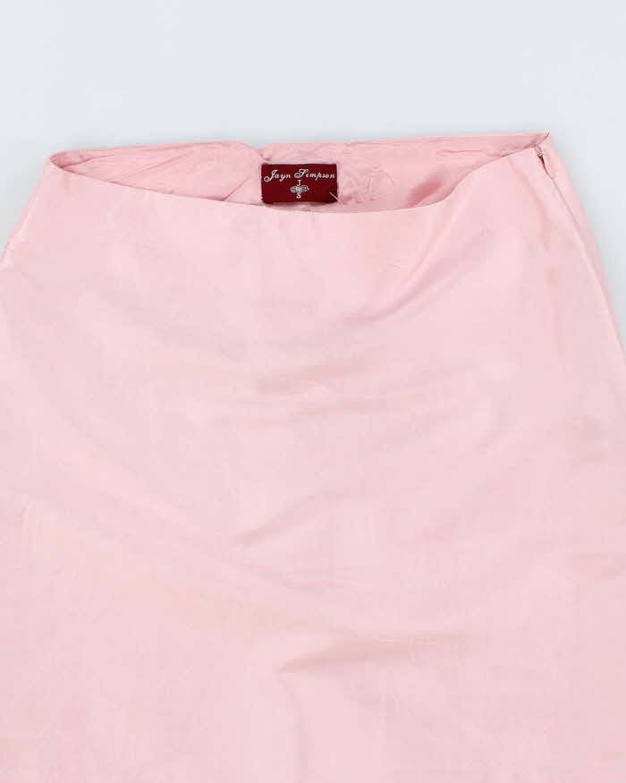 Vintage 90s Pink Lace Up Skirt - S