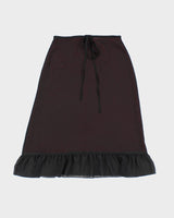 Vintage Y2k 00s Black Mesh Skirt - XS