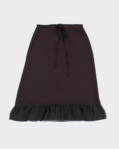 Vintage Y2k 00s Black Mesh Skirt - XS