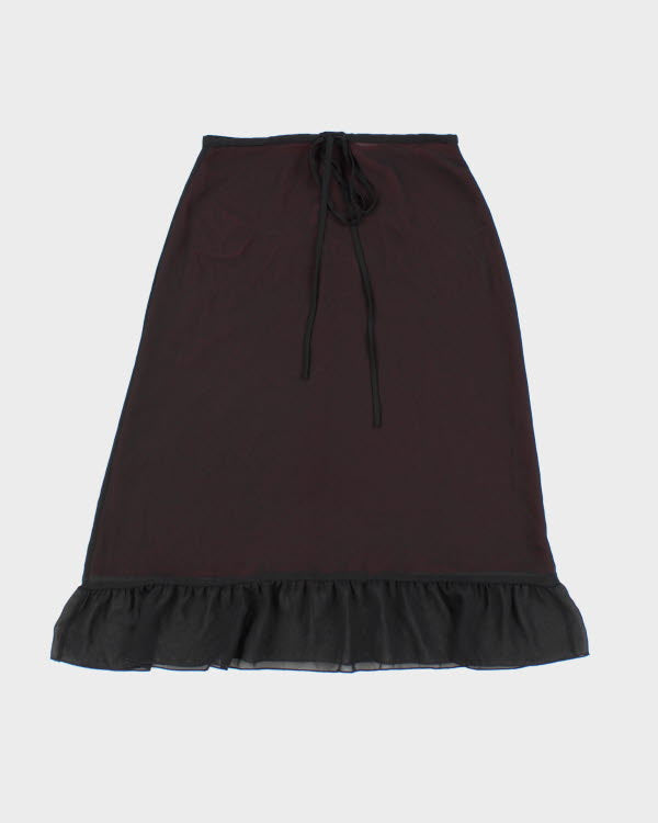 Vintage Y2k 00s Black Mesh Skirt - XS