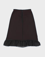Vintage Y2k 00s Black Mesh Skirt - XS