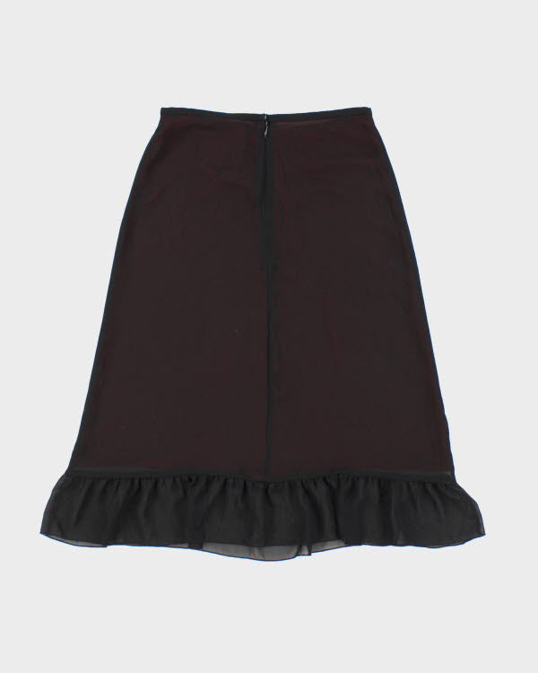 Vintage Y2k 00s Black Mesh Skirt - XS